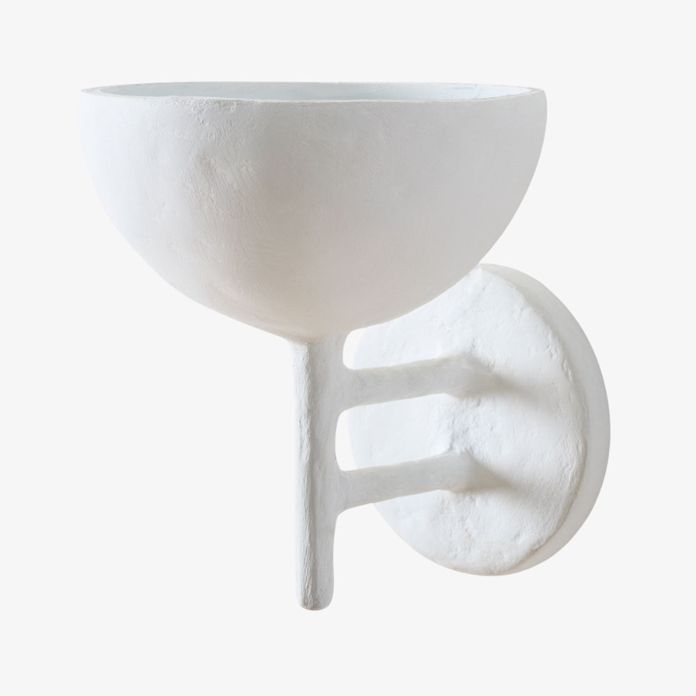 Lámpara de Pared Decorativa Plara – Lámpara de Pared de Metal Cubierta de Yeso Estilo Moderno y Limpio para Tocador de Baño y Paredes de Acento