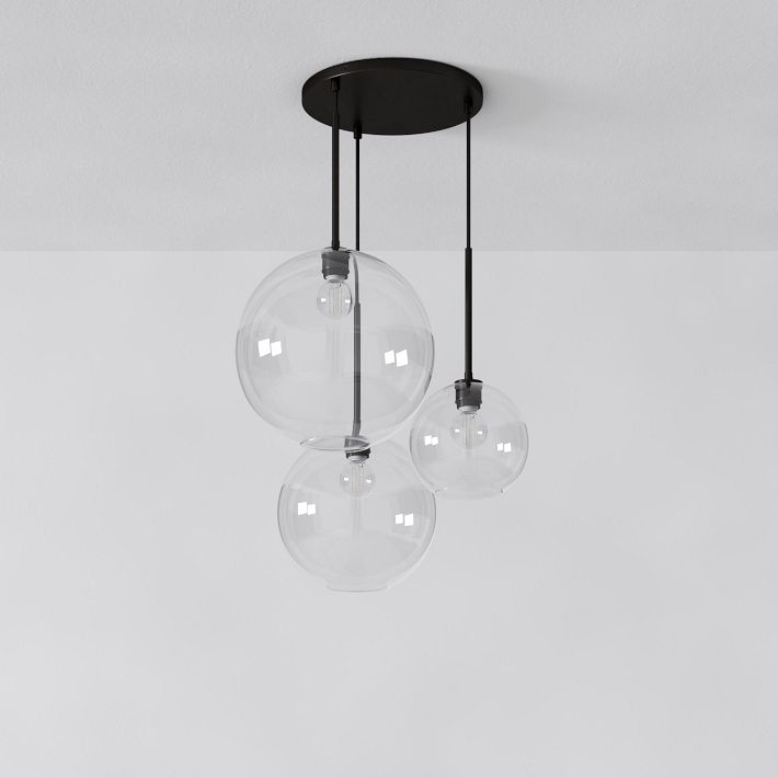 Selvion Minimalist Crystal Chandelier - Handcrafted Glass Sculptural Lighting Fixture