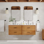 Load image into Gallery viewer, Hanton Modern Minimalist Brass and Glass Sconce – Damp Rated for Bathrooms
