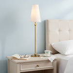 Load image into Gallery viewer, Serena Iron Table Lamp – Clean Lines and a Soft Linen Shade for Home Office or Bedside