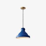 Cargar imagen en el visor de la Galería, Blue metal dome pendant lamp product view
