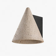 Natural Travertine Cone Wall Sconce