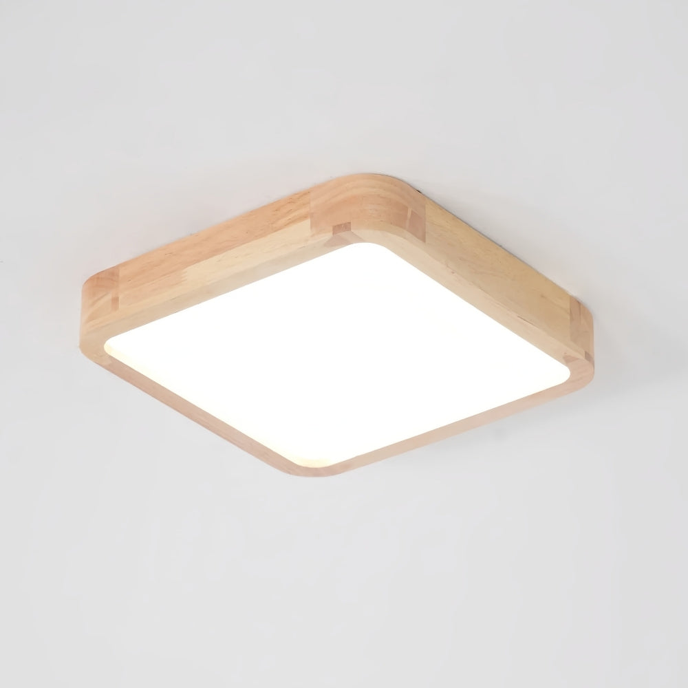 LignoForma Architektonische Holzdeckenleuchte – Mehrformige LED-Aufbauleuchte für Schlafzimmer und Kreativräume