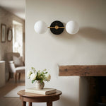 Load image into Gallery viewer, Glorica Glass Curved Arm Modern Wall Lamp for Bathroom &amp; Hallways
