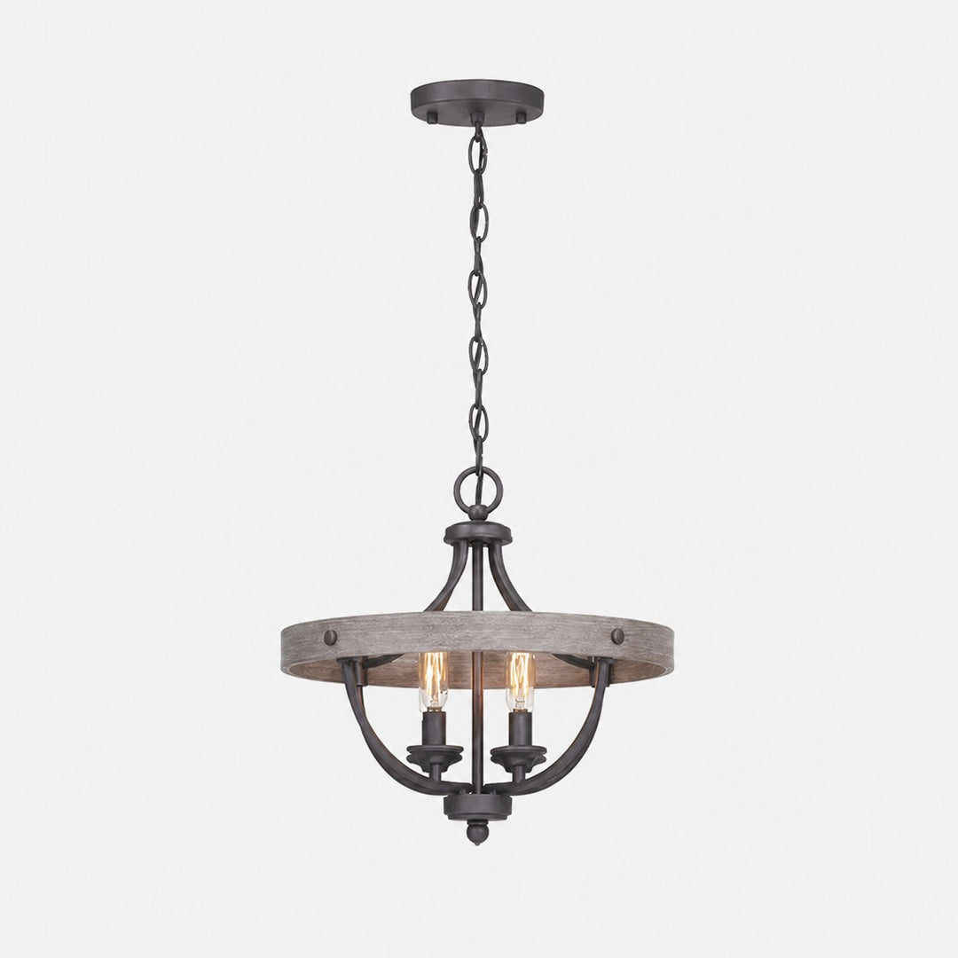Vintage plafondlamp in landelijke stijl, halfopbouw