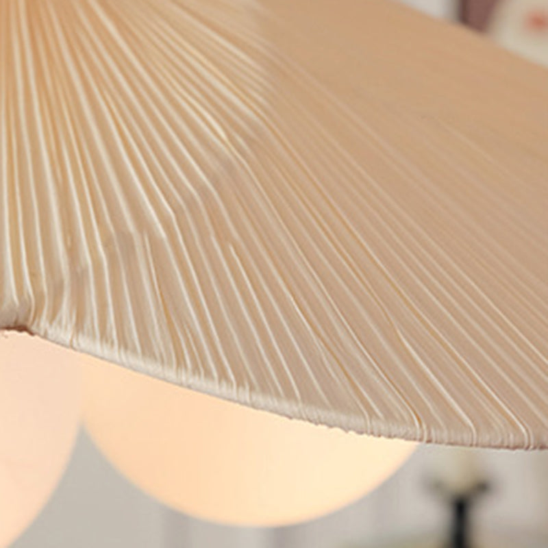 Orrise Vintage Inspirierter 3-Licht Hängender Kronleuchter - Holz, Metall und Stoffakzente Heimbeleuchtung