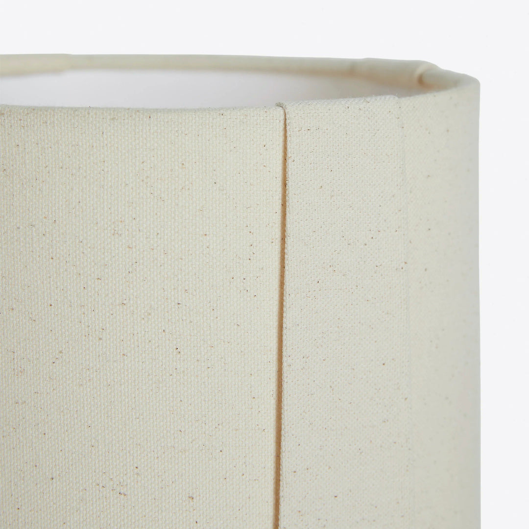 Pryssa keramische tafellamp met ivoorkleurige linnen kap - artistieke verlichting voor woonkamer of slaapkamer