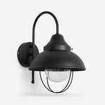 Load image into Gallery viewer, Complete vintage black seeded-glass wall lamp