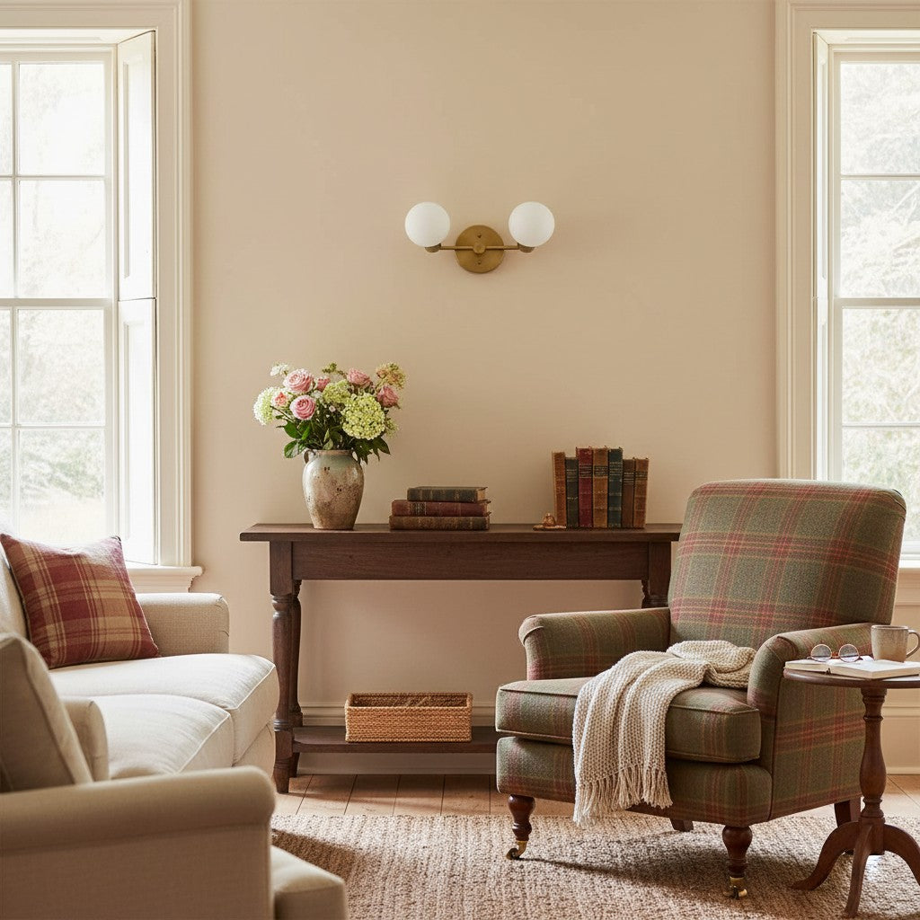 Glorica Glass Curved Arm Modern Wall Lamp for Bathroom & Hallways