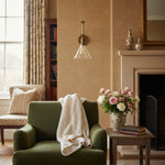 Load image into Gallery viewer, Conique Metal Industrial Wall Sconce with Adjustable Arm - Vintage Glass Cone Shade
