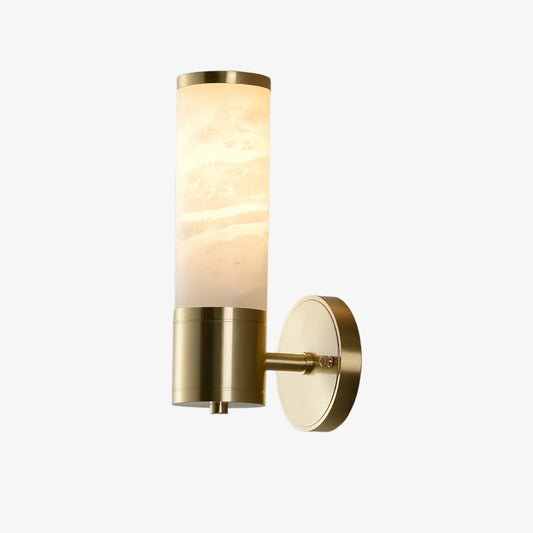 Nexorae moderne albasten wandlamp sculpturaal verticaal ontwerp voor woonkamer, slaapkamer, hal