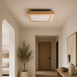 Carica l'immagine nella visualizzazione Galleria, Cream square ceiling lamp installed in entryway