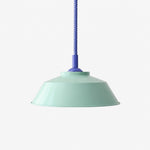 Carica l'immagine nella visualizzazione Galleria, Memphis pendant with mint green shade and blue cord