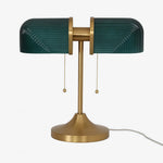 Load image into Gallery viewer, Aurebron Fluted Glass Table Lamp - Modern Decorative Metal Base Table Lamp for Living Room