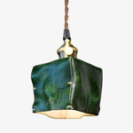 Cargar imagen en el visor de la Galería, Hand-Shaped Leather Pendant Light