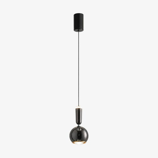 Lámpara colgante moderna ajustable y delgada Veridia - lámpara colgante de metal y acrílico para dormitorio y pasillo  