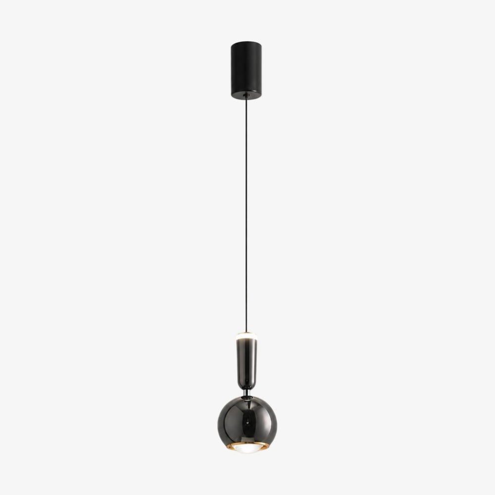 Veridia Modern Adjustable Slim Pendant Light - Metal Acrylic Hanging Lamp for Bedroom and Hallway