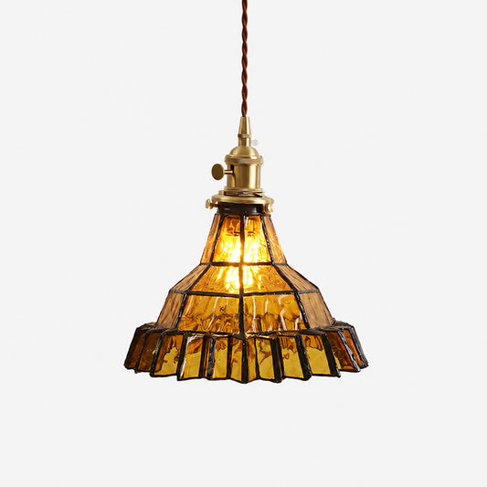 Vintage Stained Glass Pendant Light 6