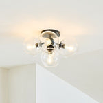 Load image into Gallery viewer, Brina Glass 5-Light Flush Mount - Minimalist Glass Ceiling Fixture
