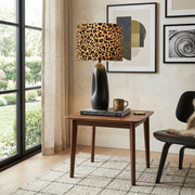 Paralume a tamburo Wildlux con motivo leopardato – Paralume decorativo in tessuto per interni domestici