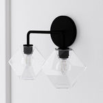 Load image into Gallery viewer, Talvior Geometric Modern Bathroom Sconce - Faceted Shade Light in Luxe Finishes
