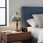 Load image into Gallery viewer, TF Dragonfly Hand-Cut Table Lamp – Vintage Stained Glass for Bedroom or Living Room