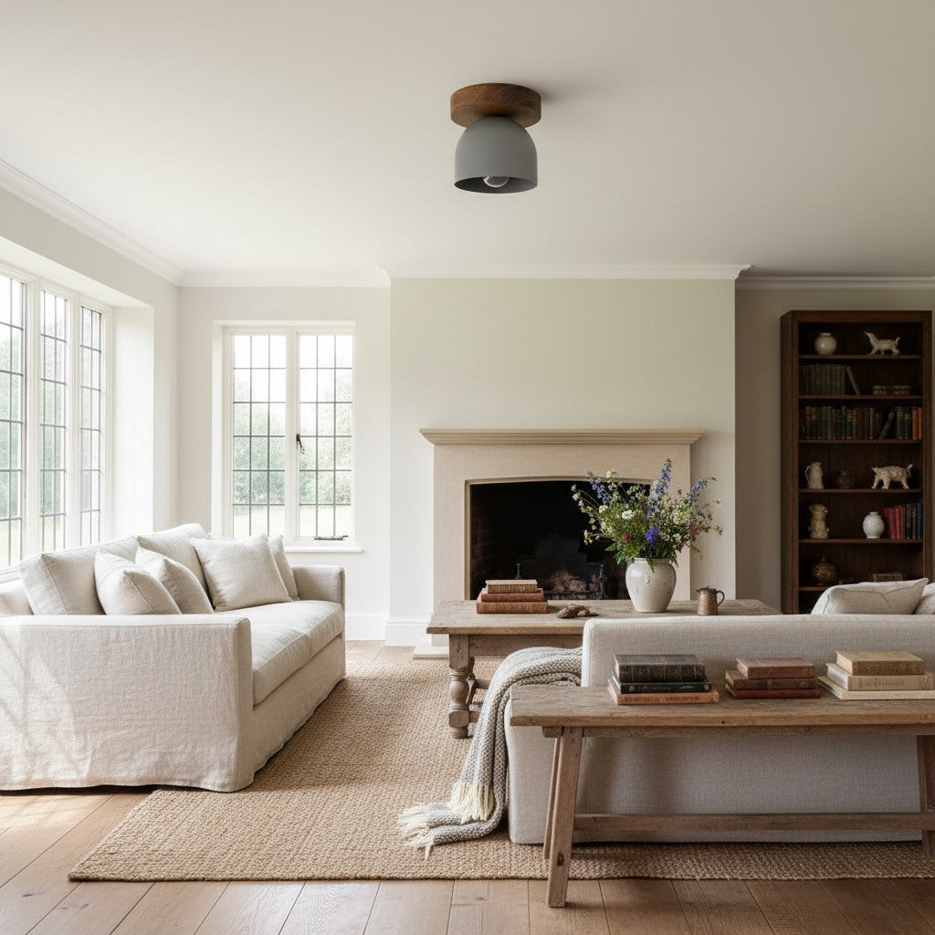 Metio Dome Bowl Shape Modern Flush Mount for Bedroom & Living Room