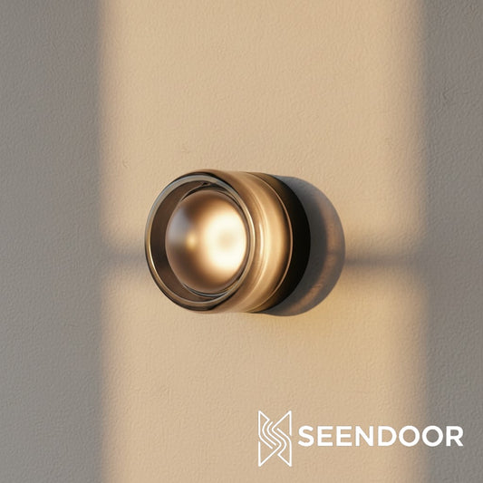 Aplique de pared moderno Souta con cúpula LED y vidrio con textura