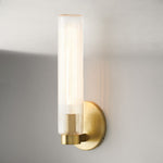 Load image into Gallery viewer, Rivora Fluted Glass Indoor Outdoor Sconce - Modern Wall Light for Home

