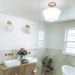 Load image into Gallery viewer, Talvior Geometric Modern Bathroom Sconce - Faceted Shade Light in Luxe Finishes
