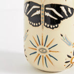 Load image into Gallery viewer, Ceruna Ceramic Table Lamp - Tapered Linen Shade Wax Resist for Bedroom