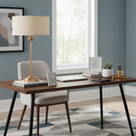 Afbeelding laden in galerijweergave, Tela 1‑licht en 3‑licht tafellamp – modern linnen en metaal voor nachtkastje of woonkamer