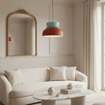 Załaduj obraz do przeglądarki galerii, Acrybowlia Rzeźbiarska Akrylowa Lampa Wisząca z Kolorową Warstwową Formą Miski do Oświetlenia Wyspowego N35