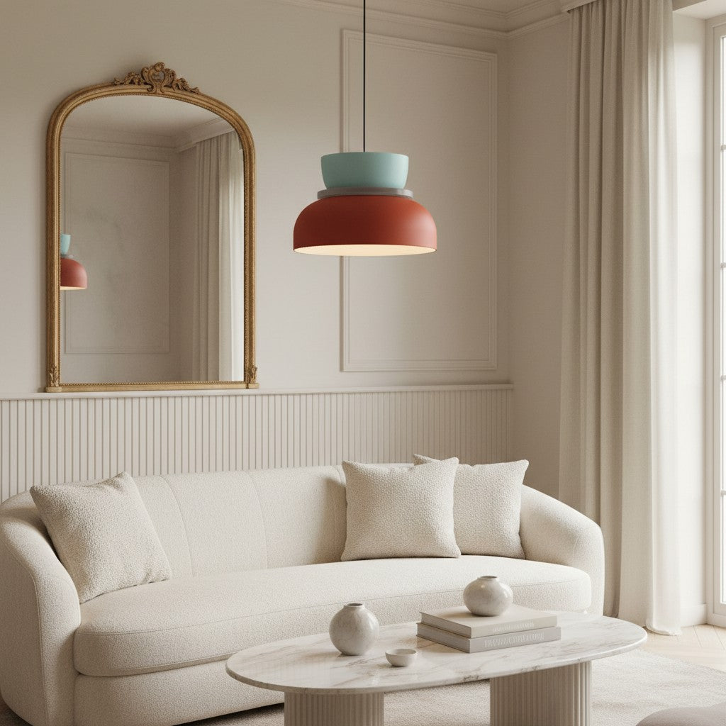 Acrybowlia Rzeźbiarska Akrylowa Lampa Wisząca z Kolorową Warstwową Formą Miski do Oświetlenia Wyspowego N35