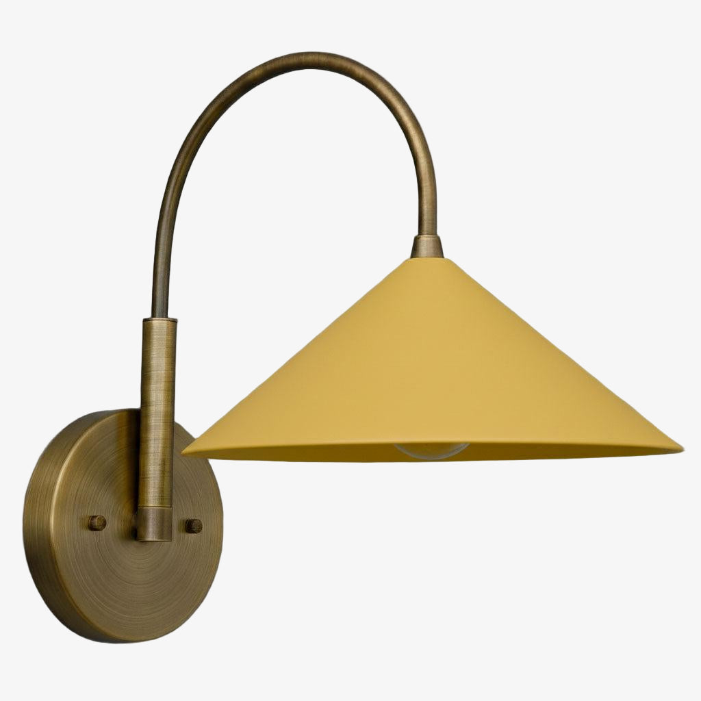 Curva Metal Curved Arm Modern Wall Sconce for Bedroom & Hallway