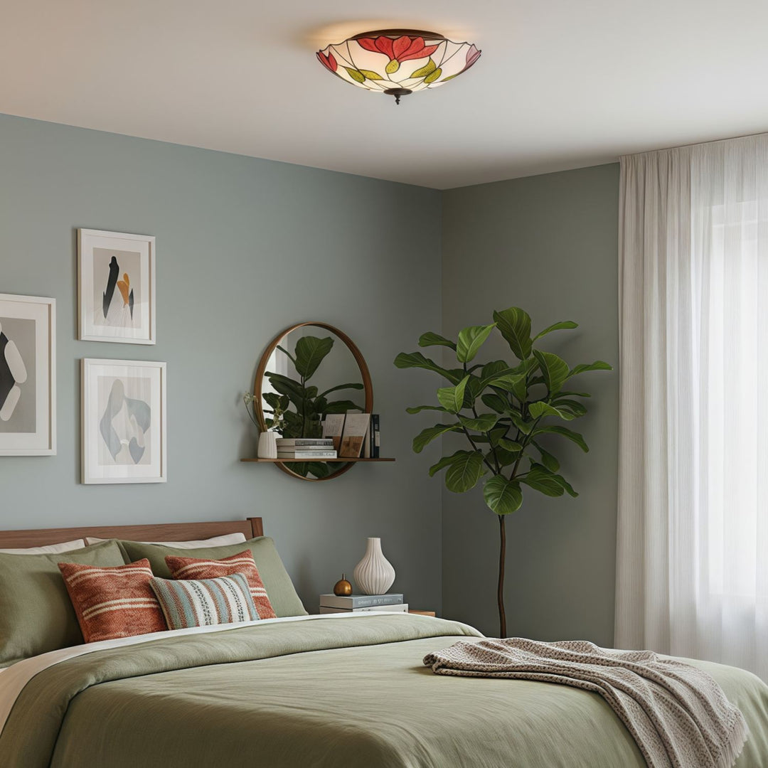 TF Botanica Bloemen Glas Plafond- en Hangverlichting - Kunstglas Stijl Armatuur voor Kamers