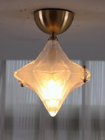Load image into Gallery viewer, Art Deco Star Ceiling Lamp – Frosted Glass Fixture for Hallway &amp; Entryway – Astris Ceres
