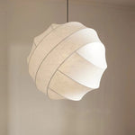 Carica l'immagine nella visualizzazione Galleria, Lampada a Sospensione a Sfera in Seta Wabi Sabi Japandi