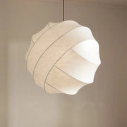 Lampada a Sospensione a Sfera in Seta Wabi Sabi Japandi