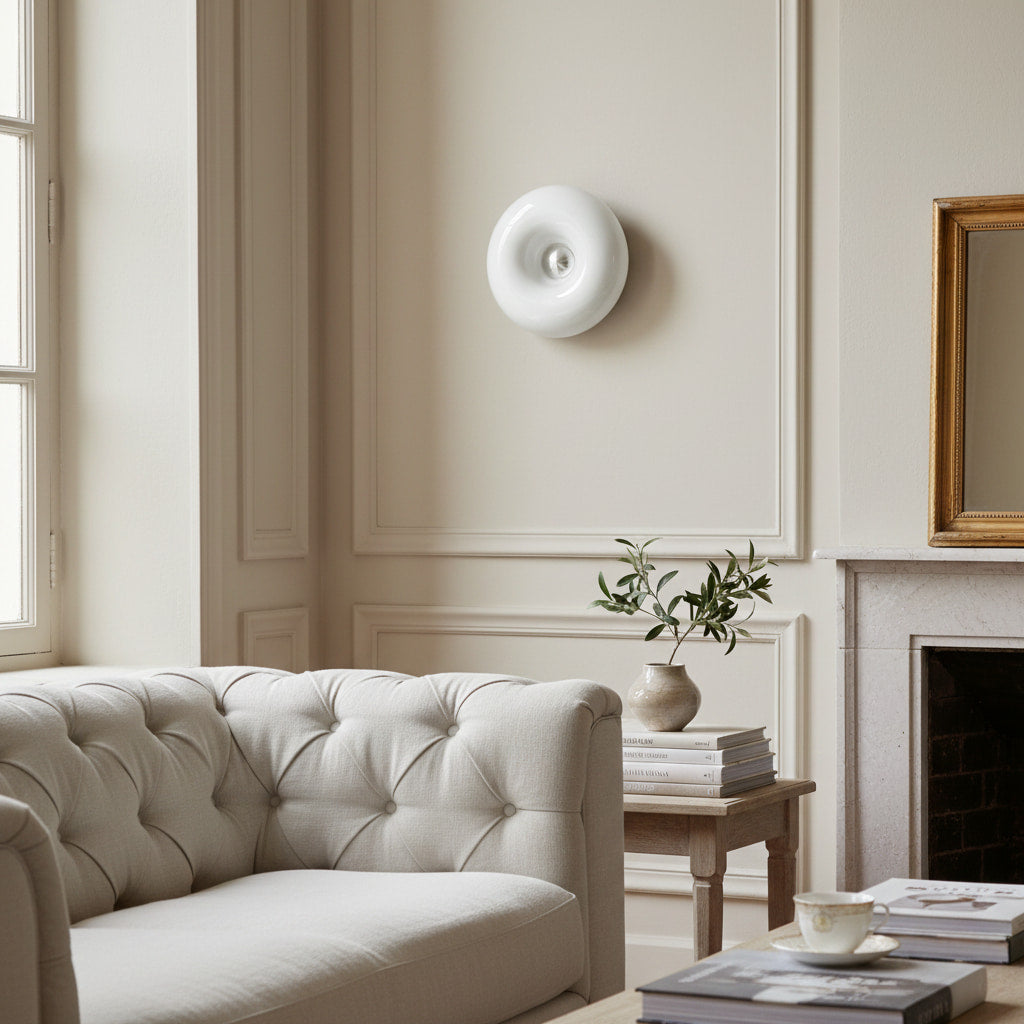 Lampada da Tavolo e da Parete Halorentis Bauhaus Design a Ciambella – Illuminazione Scultorea Moderna per Spazi Abitativi N11
