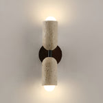 Carica l'immagine nella visualizzazione Galleria, Applique da parete Merrill in travertino – Lampada LED moderna in stile nordico per camera da letto e corridoio