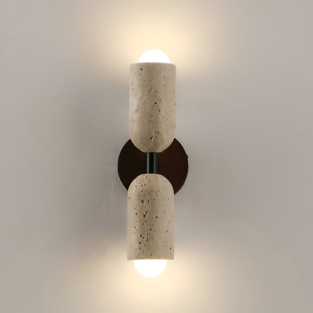 Applique da parete Merrill in travertino – Lampada LED moderna in stile nordico per camera da letto e corridoio