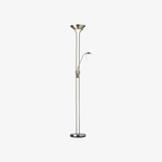 Load image into Gallery viewer, Linexis Art Deco Metal &amp; Opal Glass Floor Lamp – Dual-Light Design for Modern Interiors