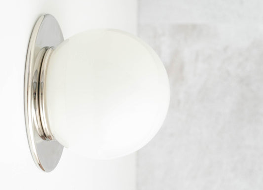 Glorica Opal Globe – Lámpara de Pared Moderna para Dormitorio y Baño