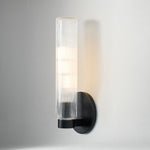 Load image into Gallery viewer, Rivora Fluted Glass Indoor Outdoor Sconce - Modern Wall Light for Home
