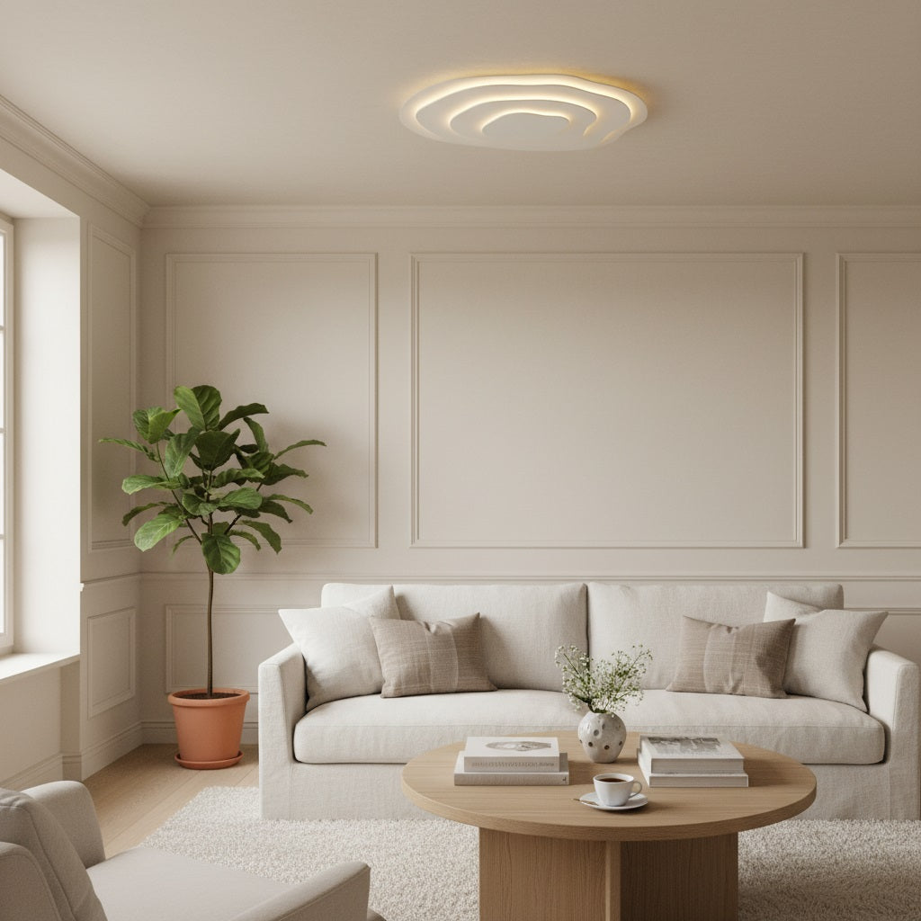 Aeris Mimir Wellenförmige Acryl-Deckenleuchte – Moderne minimalistische Aufbauleuchte für Wohnzimmer & Schlafzimmer