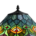 Afbeelding laden in galerijweergave, TF Oldbury bureaulamp - handgemaakte lamp van glas-in-lood voor slaapkamerlezen