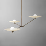 Load image into Gallery viewer, Curva Metal Antique Brass Chandelier - Modern Industrial Lighting Pendant
