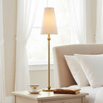 Load image into Gallery viewer, Serena Iron Table Lamp – Clean Lines and a Soft Linen Shade for Home Office or Bedside