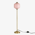 Bild in die Galerieansicht laden, Eloise Strukturierte Glas-Kürbis-inspirierte Stehlampe - Organische Kunstfertigkeit und Retro-Stil für Wohnzimmer